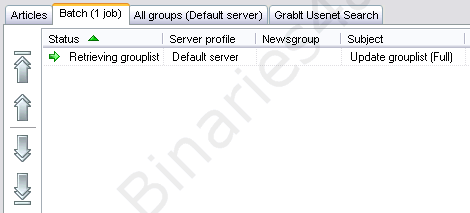 Als het update klaar is, openen we de All groups on Default server tab. (Merk op dat 'Default server' verandert als je een andere server aanklikt).